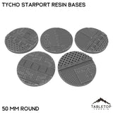 Tabletop Terrain Bases 50 mm / Single Tycho Starport Resin Bases