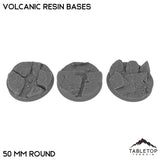 Tabletop Terrain Bases 50 mm / Single Volcanic Resin Bases