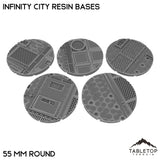 Tabletop Terrain Bases 55 mm / Single Infinity City Resin Bases