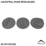 Tabletop Terrain Bases 60 mm / Single Ancestral Ruins Resin Bases