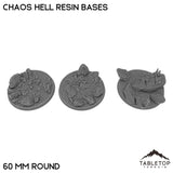 Tabletop Terrain Bases 60 mm / Single Chaos Hell Resin Bases
