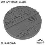 Tabletop Terrain Bases 60 mm / Single City WWII Resin Bases