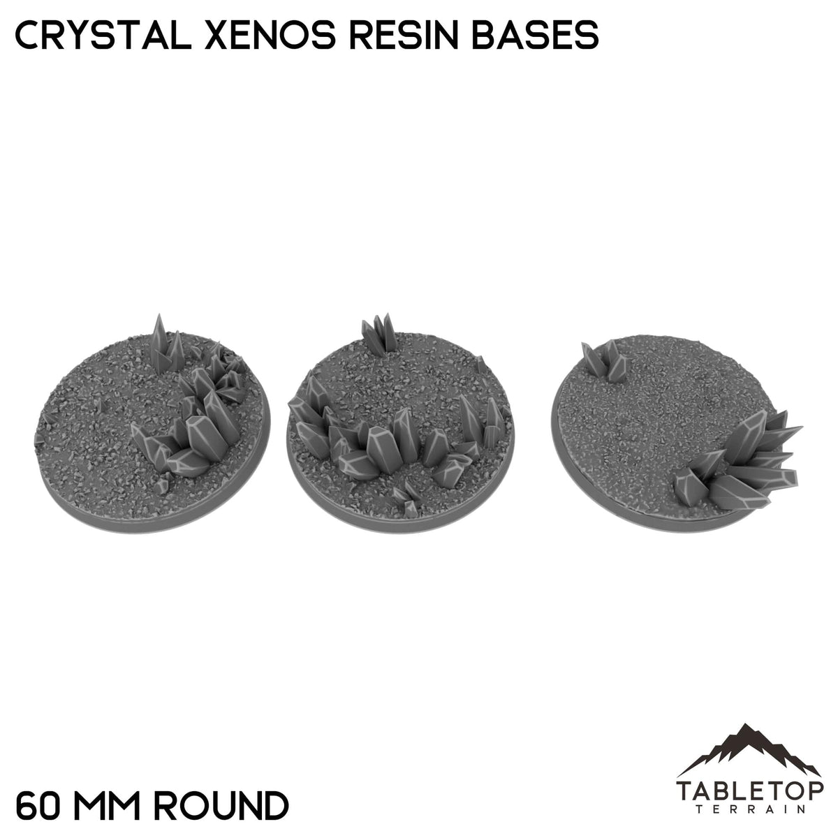 Tabletop Terrain Bases 60 mm / Single Crystal Xenos Resin Bases
