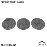 Tabletop Terrain Bases 60 mm / Single Forest Resin Bases