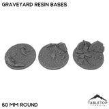 Tabletop Terrain Bases 60 mm / Single Graveyard Resin Bases