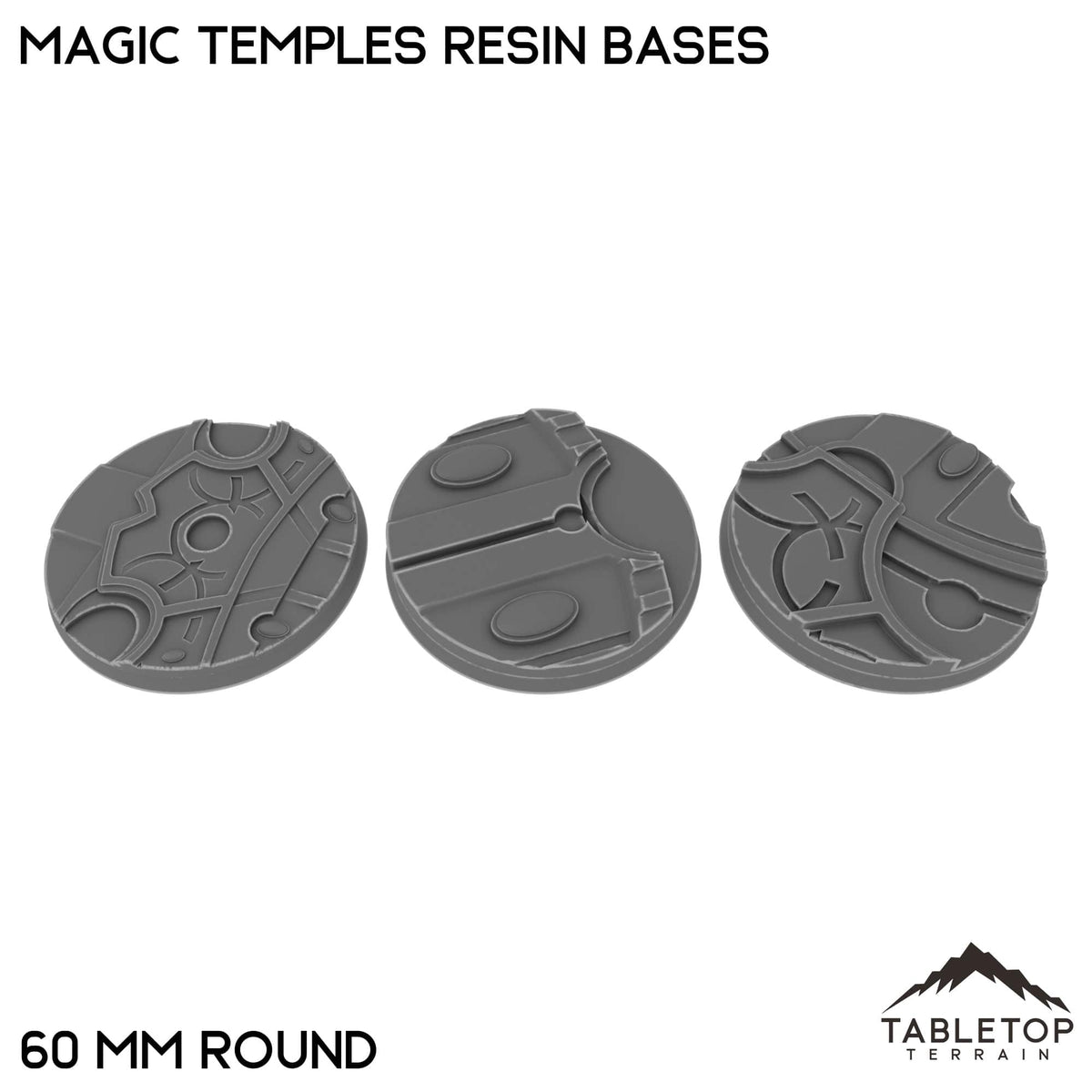 Tabletop Terrain Bases 60 mm / Single Magic Temples Resin Bases