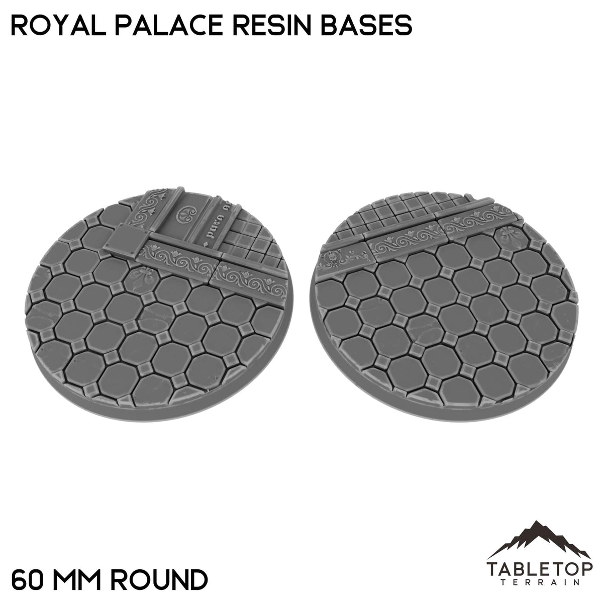 Tabletop Terrain Bases 60 mm / Single Royal Palace Resin Bases