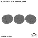 Tabletop Terrain Bases 60 mm / Single Ruined Palace Resin Bases