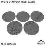 Tabletop Terrain Bases 60 mm / Single Tycho Starport Resin Bases