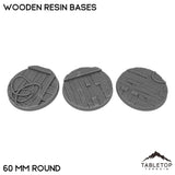 Tabletop Terrain Bases 60 mm / Single Wooden Resin Bases