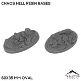 Tabletop Terrain Bases 60×35 mm oval / Single Chaos Hell Resin Bases