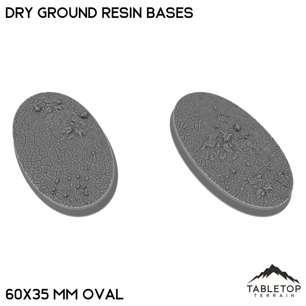 Tabletop Terrain Bases 60×35 mm oval / Single Dry Ground Resin Bases