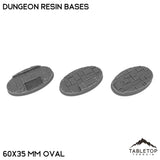 Tabletop Terrain Bases 60×35 mm oval / Single Dungeon Resin Bases