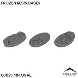 Tabletop Terrain Bases 60×35 mm oval / Single Frozen Resin Bases
