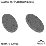 Tabletop Terrain Bases 60×35 mm oval / Single Sacred Temples Resin Bases