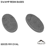 Tabletop Terrain Bases 60×35 mm oval / Single Swamp Resin Bases