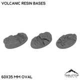 Tabletop Terrain Bases 60×35 mm oval / Single Volcanic Resin Bases
