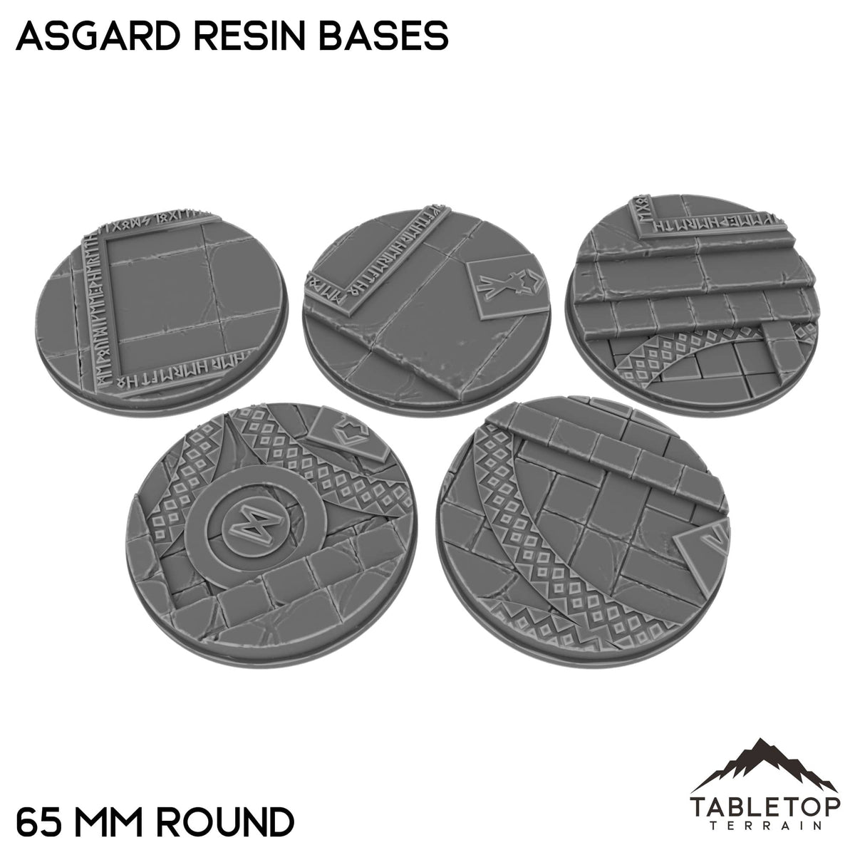 Tabletop Terrain Bases 65 mm / Single Asgard Resin Bases
