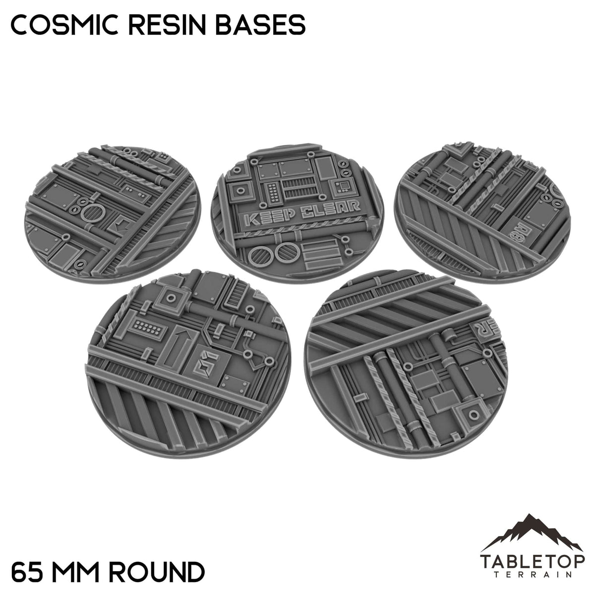 Tabletop Terrain Bases 65 mm / Single Cosmic Resin Bases