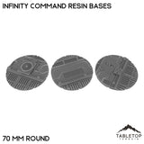 Tabletop Terrain Bases 70 mm / Single Infinity Command Resin Bases
