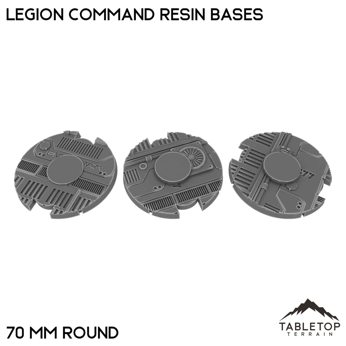 Tabletop Terrain Bases 70 mm / Single Legion Command Resin Bases