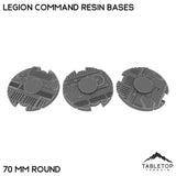 Tabletop Terrain Bases 70 mm / Single Legion Command Resin Bases