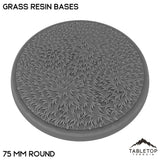 Tabletop Terrain Bases 75 mm / Single Grass Resin Bases