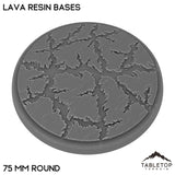 Tabletop Terrain Bases 75 mm / Single Lava Resin Bases