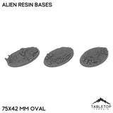 Tabletop Terrain Bases 75×42 mm oval / Single Alien Resin Bases