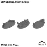 Tabletop Terrain Bases 75×42 mm oval / Single Chaos Hell Resin Bases