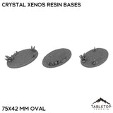 Tabletop Terrain Bases 75×42 mm oval / Single Crystal Xenos Resin Bases