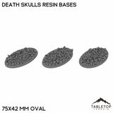 Tabletop Terrain Bases 75×42 mm oval / Single Death Skulls Resin Bases