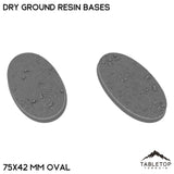 Tabletop Terrain Bases 75×42 mm oval / Single Dry Ground Resin Bases