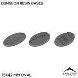 Tabletop Terrain Bases 75×42 mm oval / Single Dungeon Resin Bases