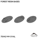 Tabletop Terrain Bases 75×42 mm oval / Single Forest Resin Bases