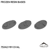 Tabletop Terrain Bases 75×42 mm oval / Single Frozen Resin Bases