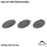 Tabletop Terrain Bases 75×42 mm oval / Single Graveyard Resin Bases