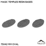 Tabletop Terrain Bases 75×42 mm oval / Single Magic Temples Resin Bases
