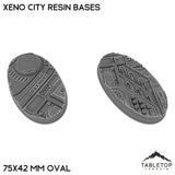 Tabletop Terrain Bases 75×42 mm oval / Single Xeno City Resin Bases