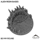 Tabletop Terrain Bases 80 mm / Single Alien Resin Bases