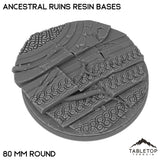 Tabletop Terrain Bases 80 mm / Single Ancestral Ruins Resin Bases