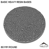 Tabletop Terrain Bases 80 mm / Single Basic Heavy Resin Bases
