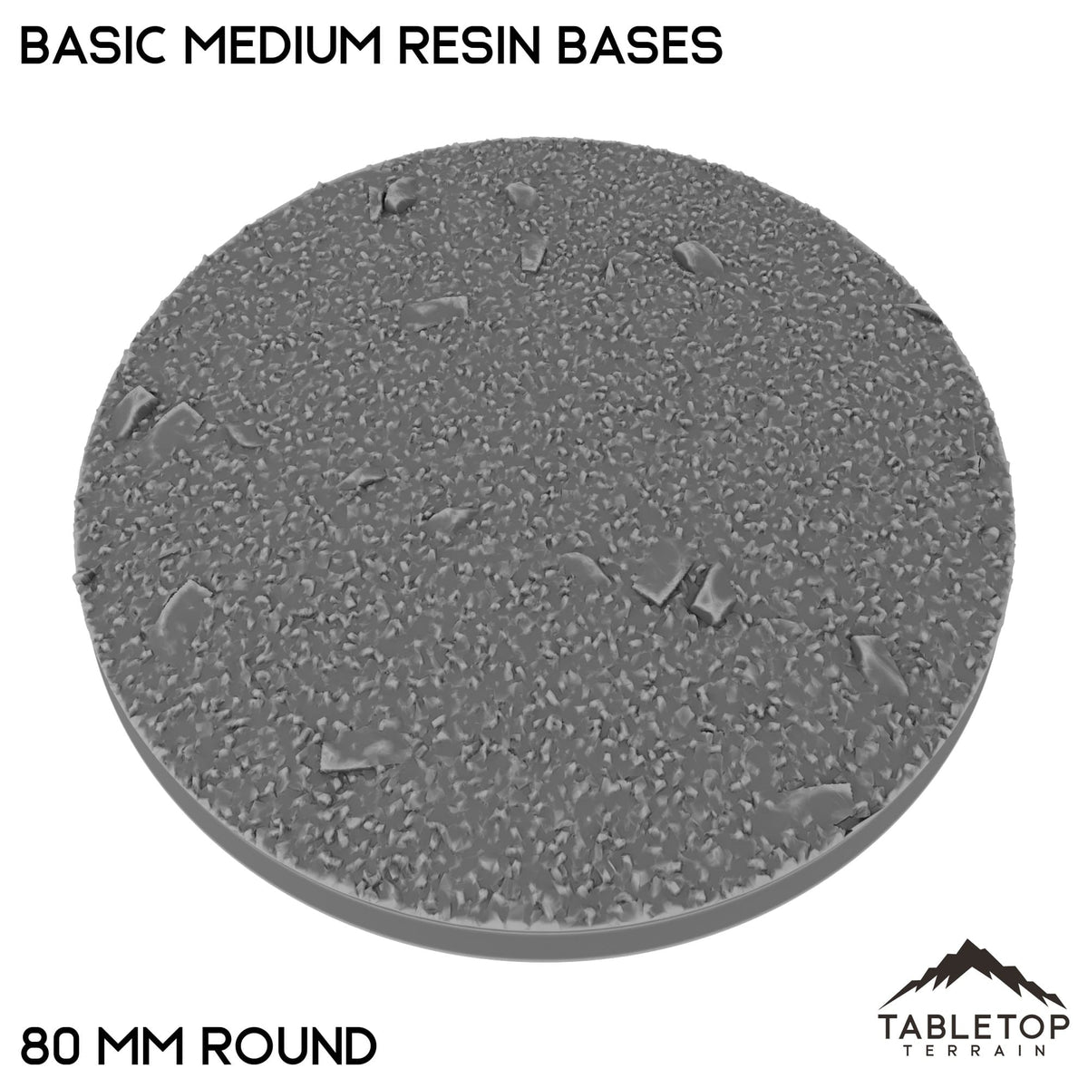 Tabletop Terrain Bases 80 mm / Single Basic Medium Resin Bases