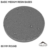 Tabletop Terrain Bases 80 mm / Single Basic Medium Resin Bases