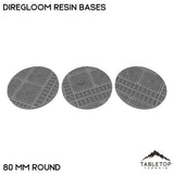 Tabletop Terrain Bases 80 mm / Single Diregloom Resin Bases