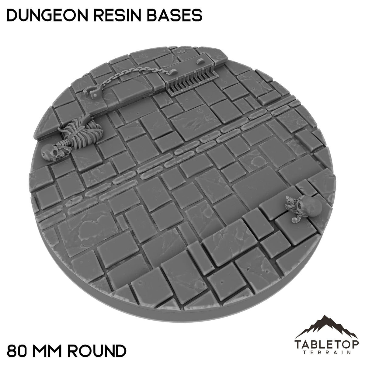 Tabletop Terrain Bases 80 mm / Single Dungeon Resin Bases