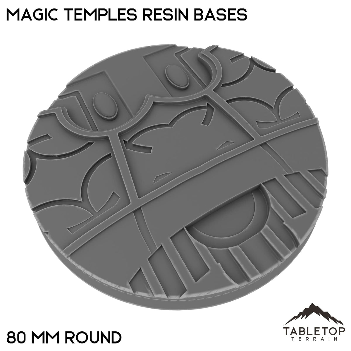 Tabletop Terrain Bases 80 mm / Single Magic Temples Resin Bases
