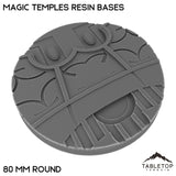 Tabletop Terrain Bases 80 mm / Single Magic Temples Resin Bases