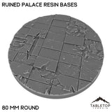Tabletop Terrain Bases 80 mm / Single Ruined Palace Resin Bases