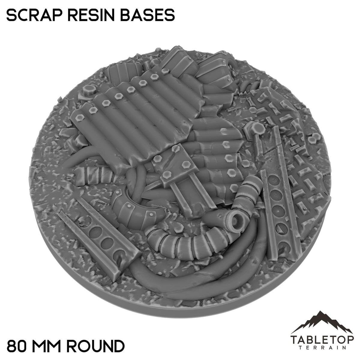 Tabletop Terrain Bases 80 mm / Single Scrap Resin Bases